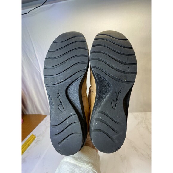 Women's Clarks Bendables Chestnut Leather Mary Jane Loafer Sz. 8M - Picture 3 of 7